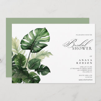 Colourful Tropical Floral | Greenery bridal shower Invitation