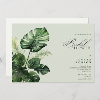 Colourful Tropical Floral | Greenery bridal shower Invitation