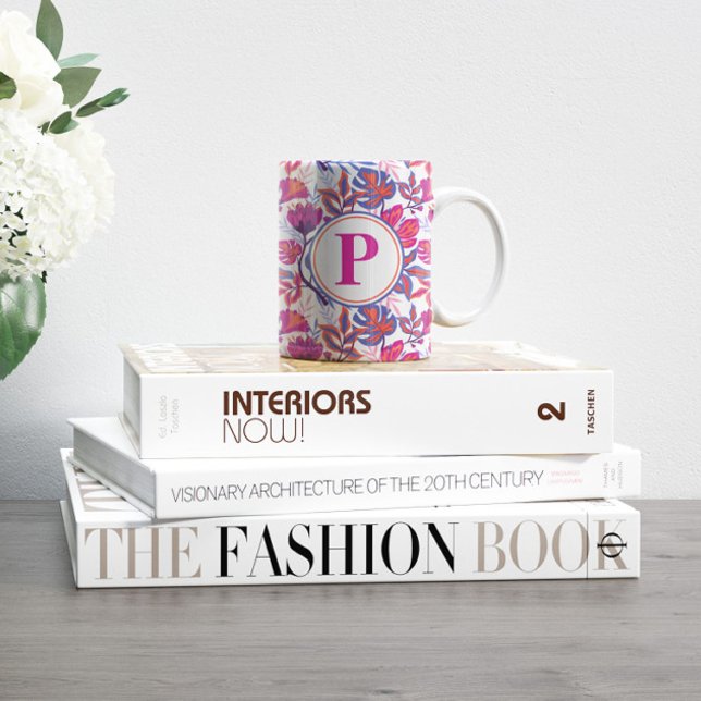 Colourful, Tropical Floral Pattern Coffee Mug (Creator Uploaded)