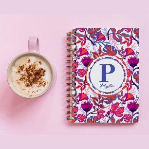 Colourful, Tropical Floral Pattern Notebook