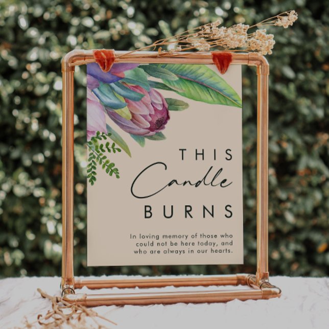 Colourful Tropical Floral | Peach This Candle Burn Poster (Creator Uploaded)