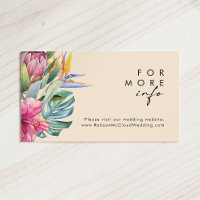 Colourful Tropical Floral | Peach Wedding Website