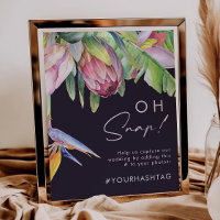 Colourful Tropical Floral | Purple Oh Snap Hashtag