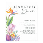 Colourful Tropical Floral | Signature Drinks