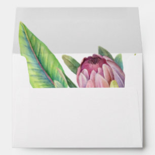 Colourful Tropical Floral Wedding Invitation Envelope