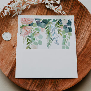 Colourful Tropical Floral Wedding Invitation Envelope