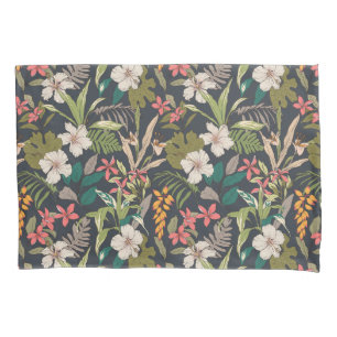 Colourful Tropical Flower Pattern Pillowcase