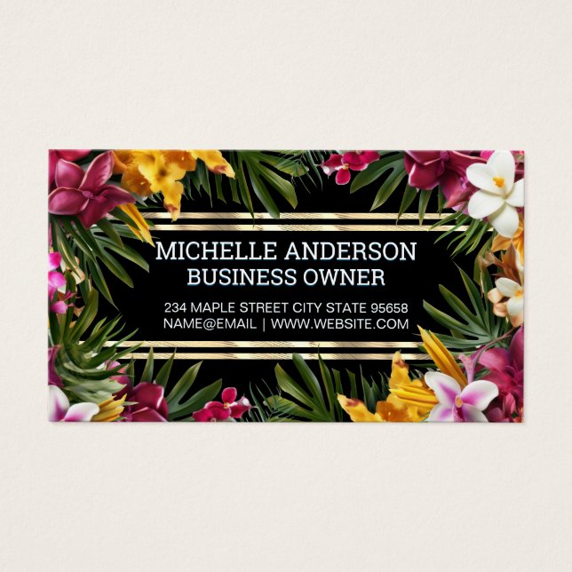 Colourful Tropical Flowers (Front)