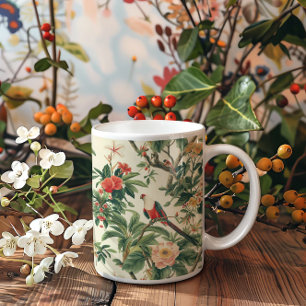 Colourful Tropical Flowers Birds Coffee Mug