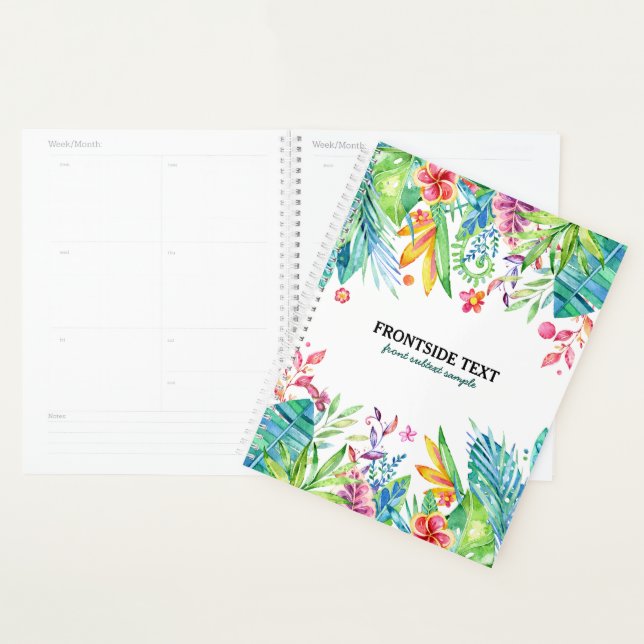 Colourful Tropical Flowers & Leafs Design Planner (Display)