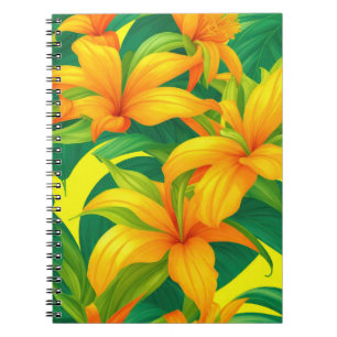 Colourful Tropical Flowers Notebook
