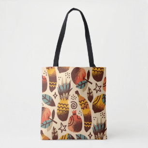 Colourful Tropical Fruit Mix Pattern Tote Bag