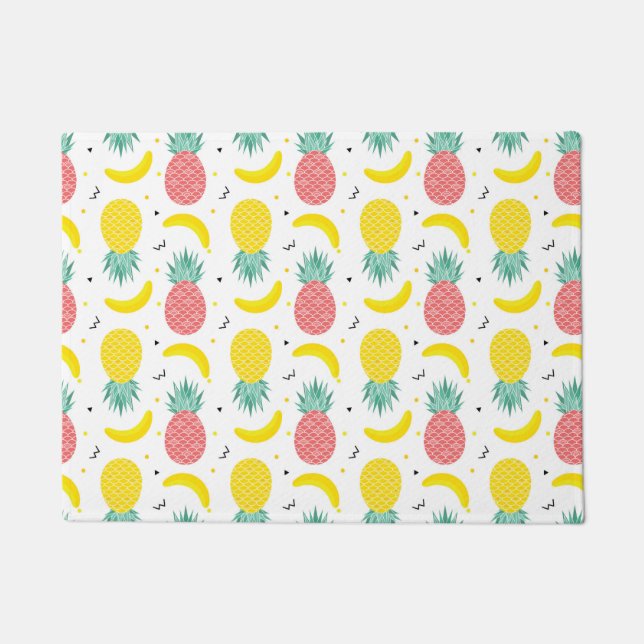 Colourful Tropical Fruit Pattern Doormat (Front)