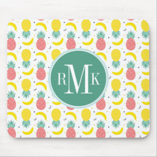 Colourful Tropical Fruit Pattern Mouse Pad