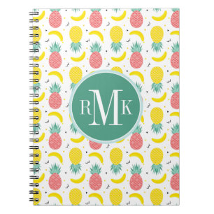 Colourful Tropical Fruit Pattern Notebook