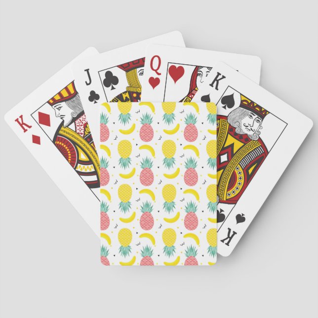 Colourful Tropical Fruit Pattern Playing Cards (Back)