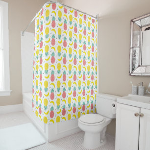 Colourful Tropical Fruit Pattern Shower Curtain