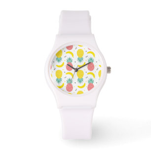 Colourful Tropical Fruit Pattern Watch