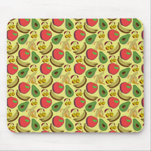 Colourful tropical fruit seamless pattern mouse pad