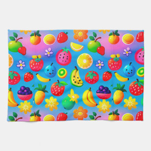 Colourful Tropical Fruits For Summer Home Style Tea Towel