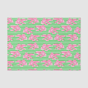 Colourful Tropical Goldfish Chevron Pattern Tissue Paper