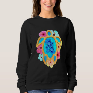 Colourful Tropical Hawaii Honu Sea Turtle Sweatshirt