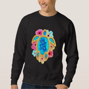 Colourful Tropical Hawaii Honu Sea Turtle Sweatshirt