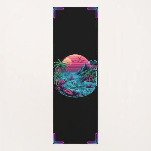 Colourful. Tropical/Hawaiian neon Yoga Mat