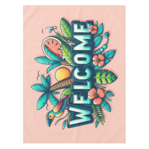 Colourful Tropical/Hawaiian welcome Tablecloth