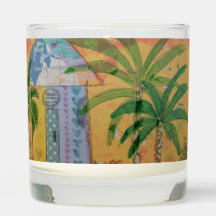 Colourful Tropical Hut Polkadot Door