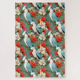 Colourful Tropical Jungle Parrot Difficult Jigsaw Puzzle