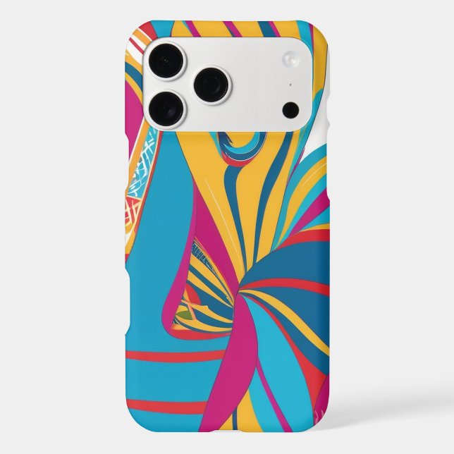 Colourful Tropical Leaf Batik Pop Art Apple iPhone (Back)