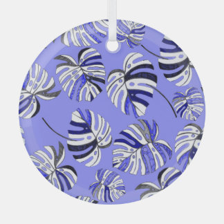 Colourful tropical leaves, modern luxury pattern. glass tree decoration