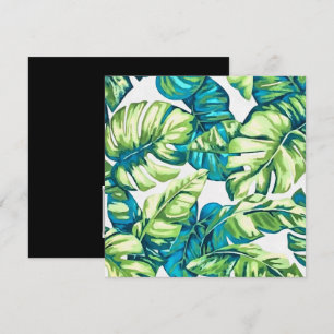 Colourful Tropical Leaves Of Banana and Monstera Invitation