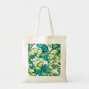 Colourful Tropical Leaves Of Banana and Monstera Tote Bag
