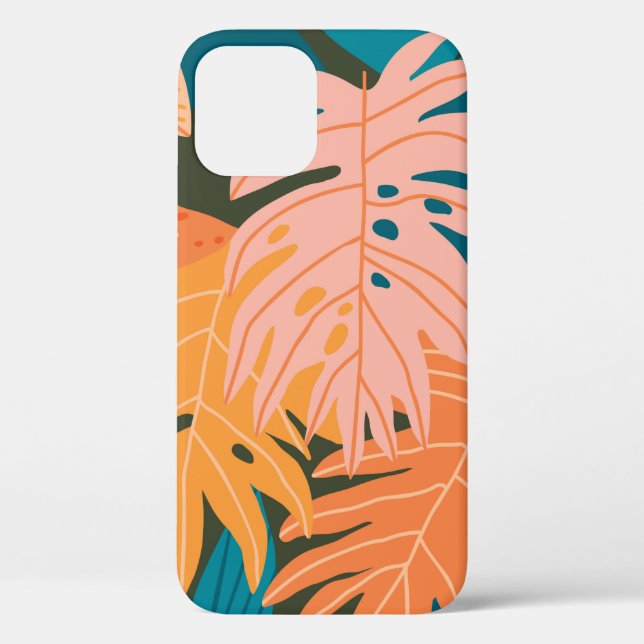 Colourful tropical leaves pattern Case-Mate iPhone case (Back)