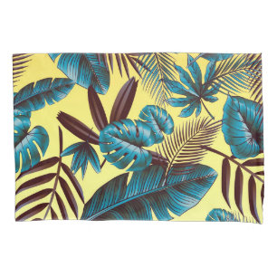 Colourful Tropical Leaves Pillowcase