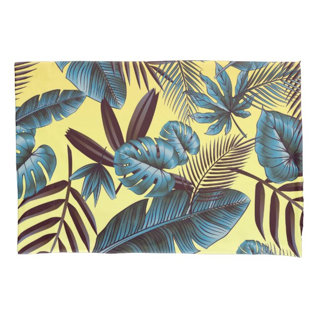 Colourful Tropical Leaves Pillowcase (Front)