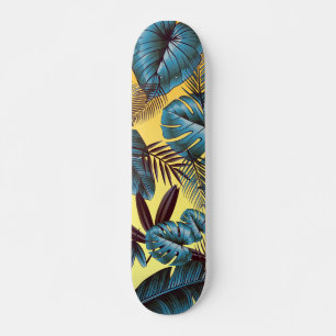 Colourful Tropical Leaves Skateboard