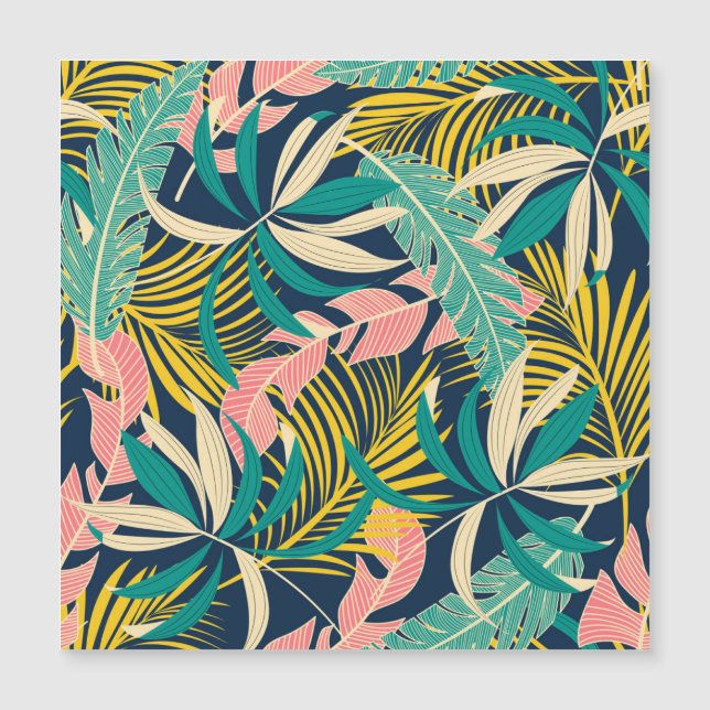 Colourful tropical leaves: summer pattern. (Front)