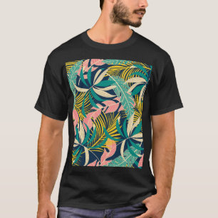 Colourful tropical leaves: summer pattern. T-Shirt