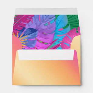 Colourful Tropical Leaves Sunset ID575 Envelope
