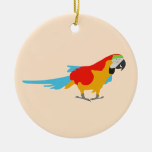 Colourful Tropical Macaw Ceramic Ornament