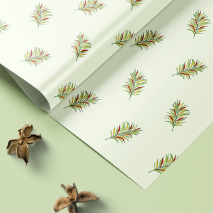 Colourful Tropical Palm Leaves Retro Wrapping Pape Wrapping Paper