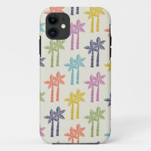 Colourful Tropical Palm Tree Pattern iPhone 11 Case