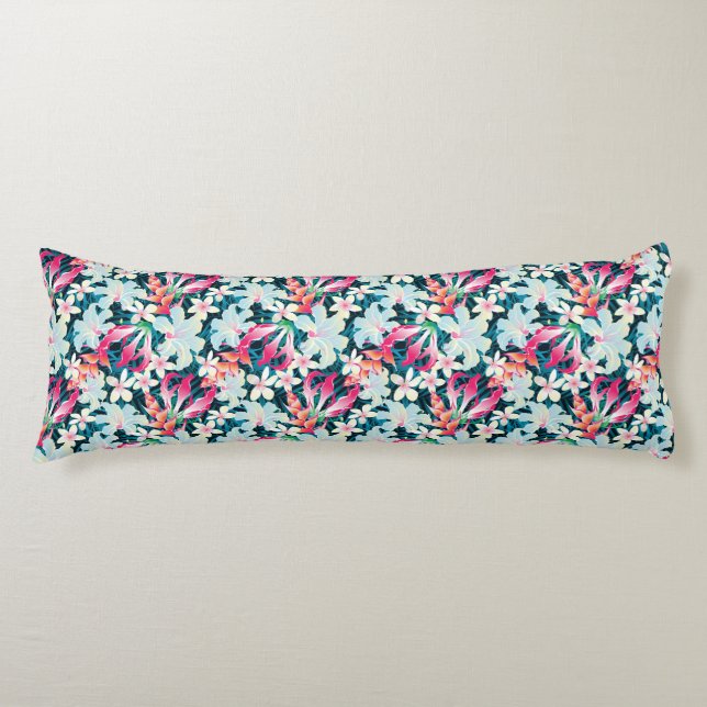 Colourful Tropical Pattern Body Cushion (Front)