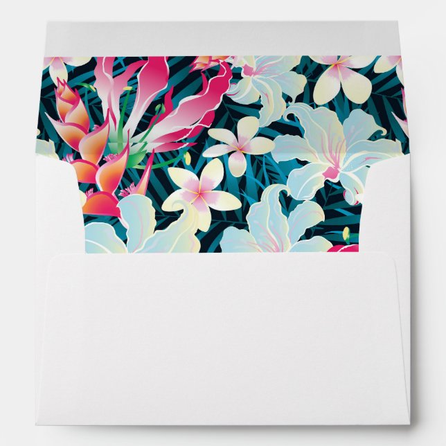 Colourful Tropical Pattern Envelope (Back (Bottom))