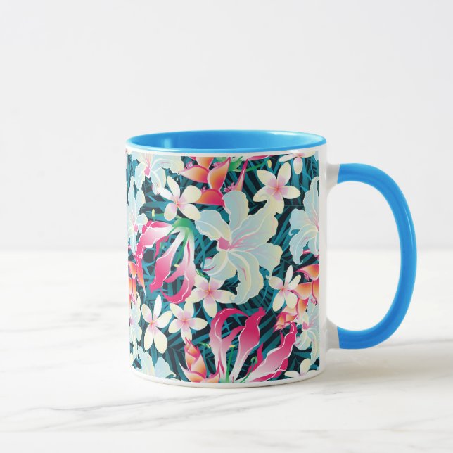 Colourful Tropical Pattern Mug (Right)