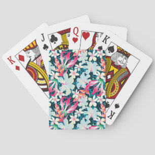Colourful Tropical Pattern Playing Cards