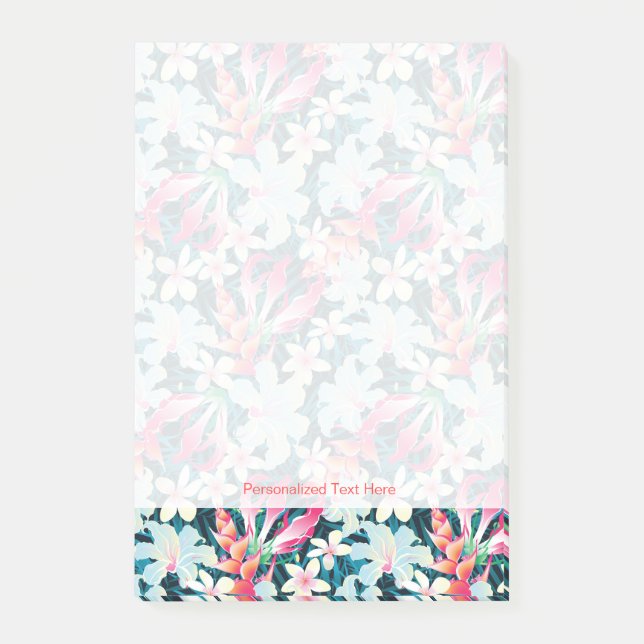 Colourful Tropical Pattern Post-it Notes (Front)